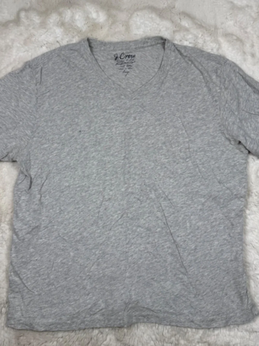 J. Crew Vintage Crew/V-Neck Short Sleeve T-Shirts Cotton Bundle Grey Men's Large